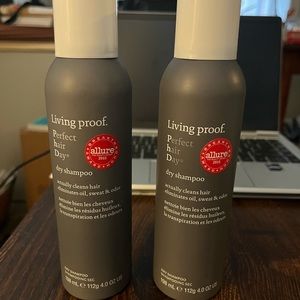 2 full-size 4 oz bottles of living proof dry shampoo